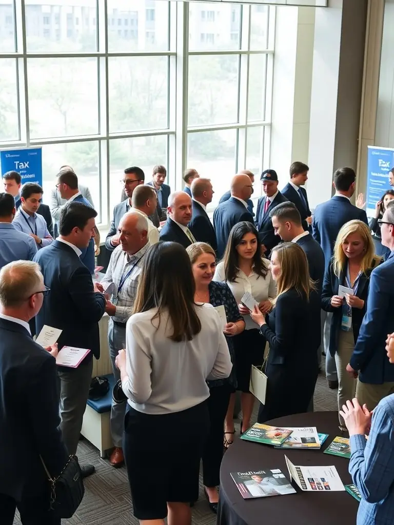 A diverse group of Indian professionals networking at a finance event, highlighting the importance of financial strategy India.